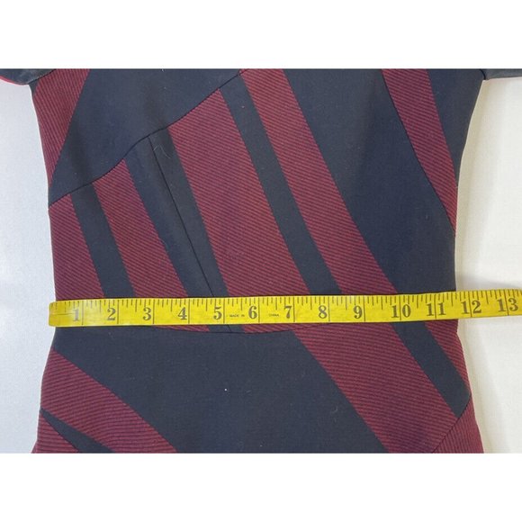 Karen Millen Red and Black Geometric Dress - Picture 7 of 9